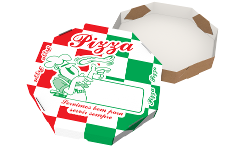 50 Caixa de Pizza Estampada - Caixa de Pizza 25cm